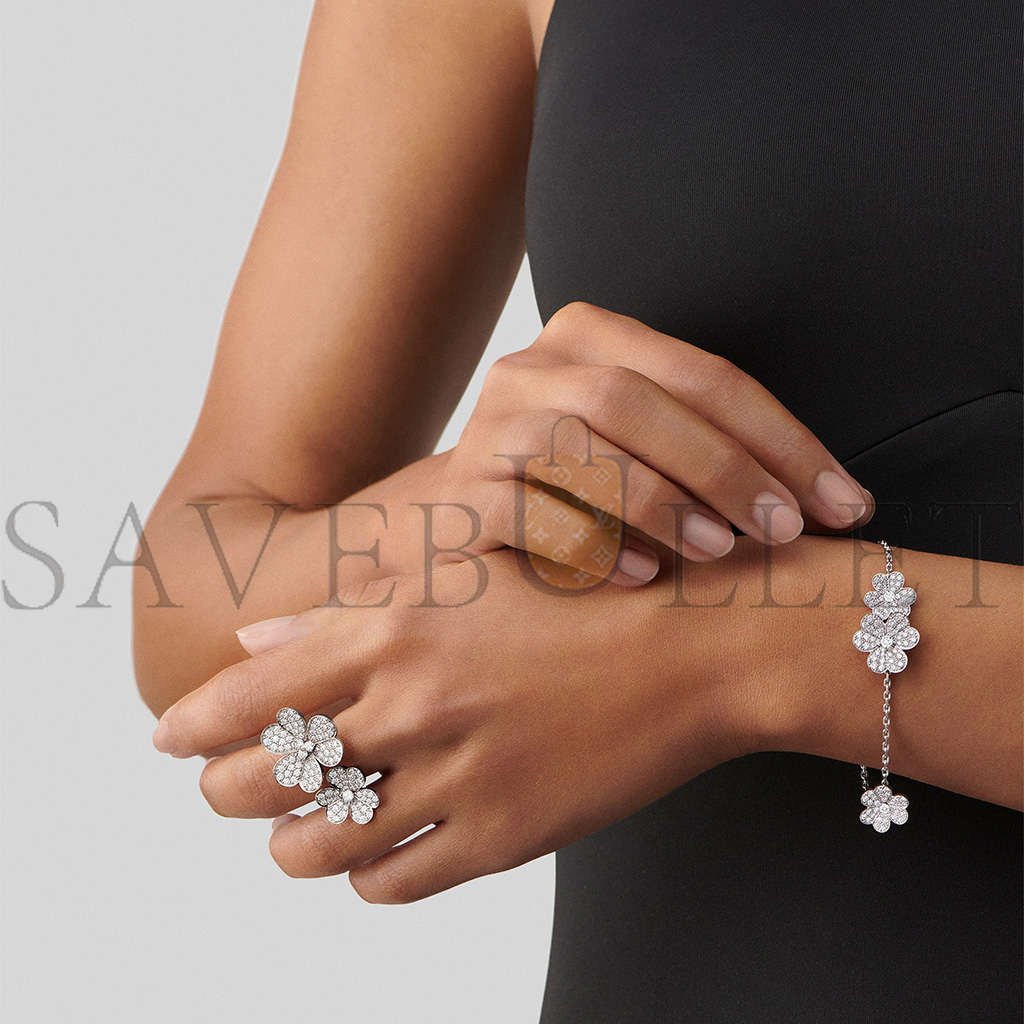 v*n cl*f arpels frivole bracelet, 5 flowers - white gold, Di*m*nd  vcarp6l700